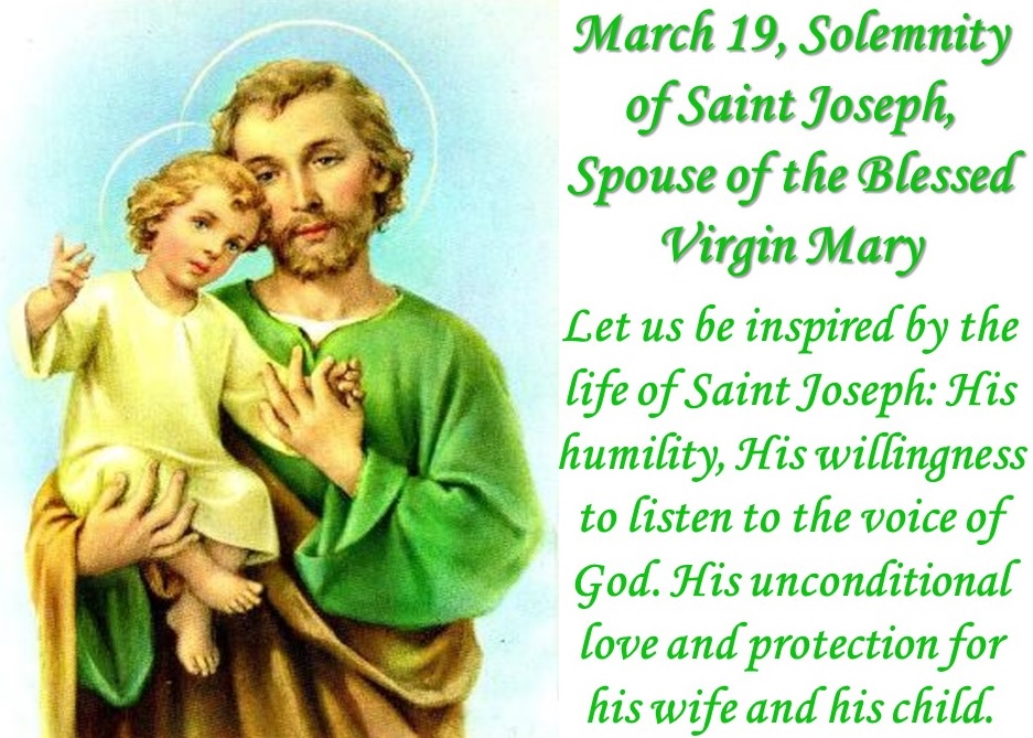 Mar 19 Happy Solemnity Of Saint Joseph Husband Of The Blessed Riset