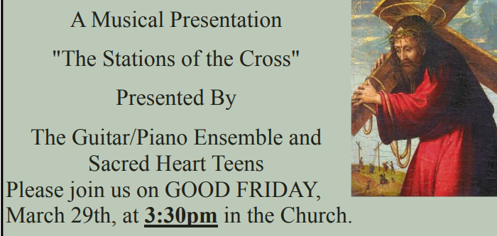 Stations of the Cross – March 29th at 3:30pm